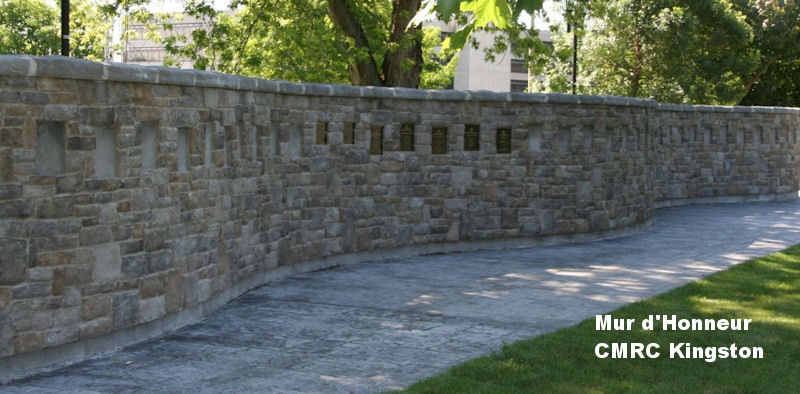 Mur d'Honneur au CMRC Kingston